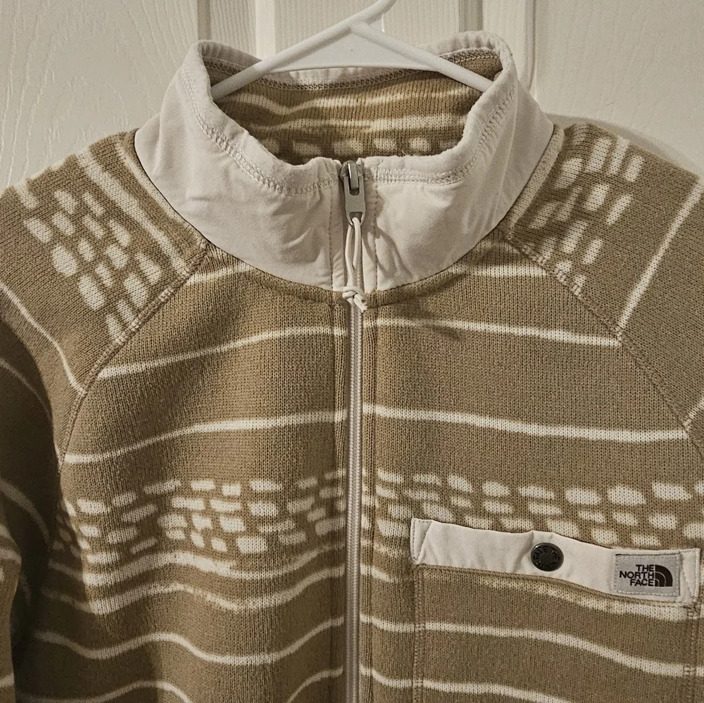 The North Face Mens Gordon Geometric Print 1/4 Zip Fleece Sweatshirt Size M